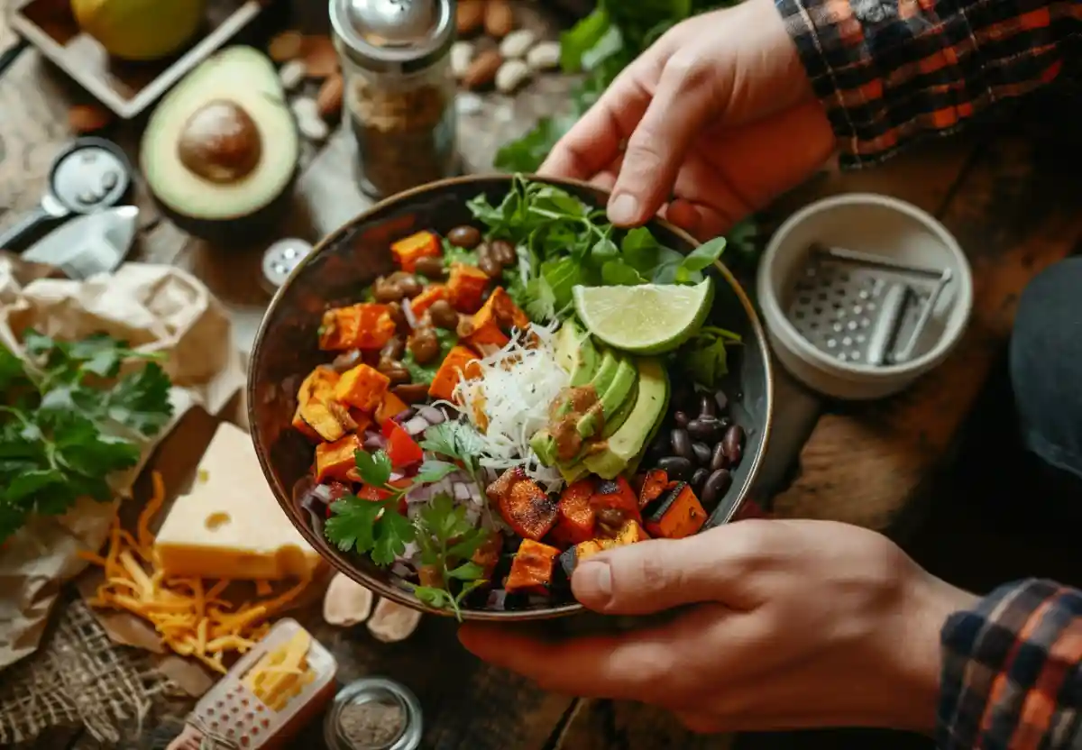 How to control portions without feeling deprived 1 How to Adapt Sweet Potato Taco Bowls to Your Diet Plan - smart portioning with roasted sweet potatoes, black beans, avocado, fresh herbs, and lime for balanced flavor.