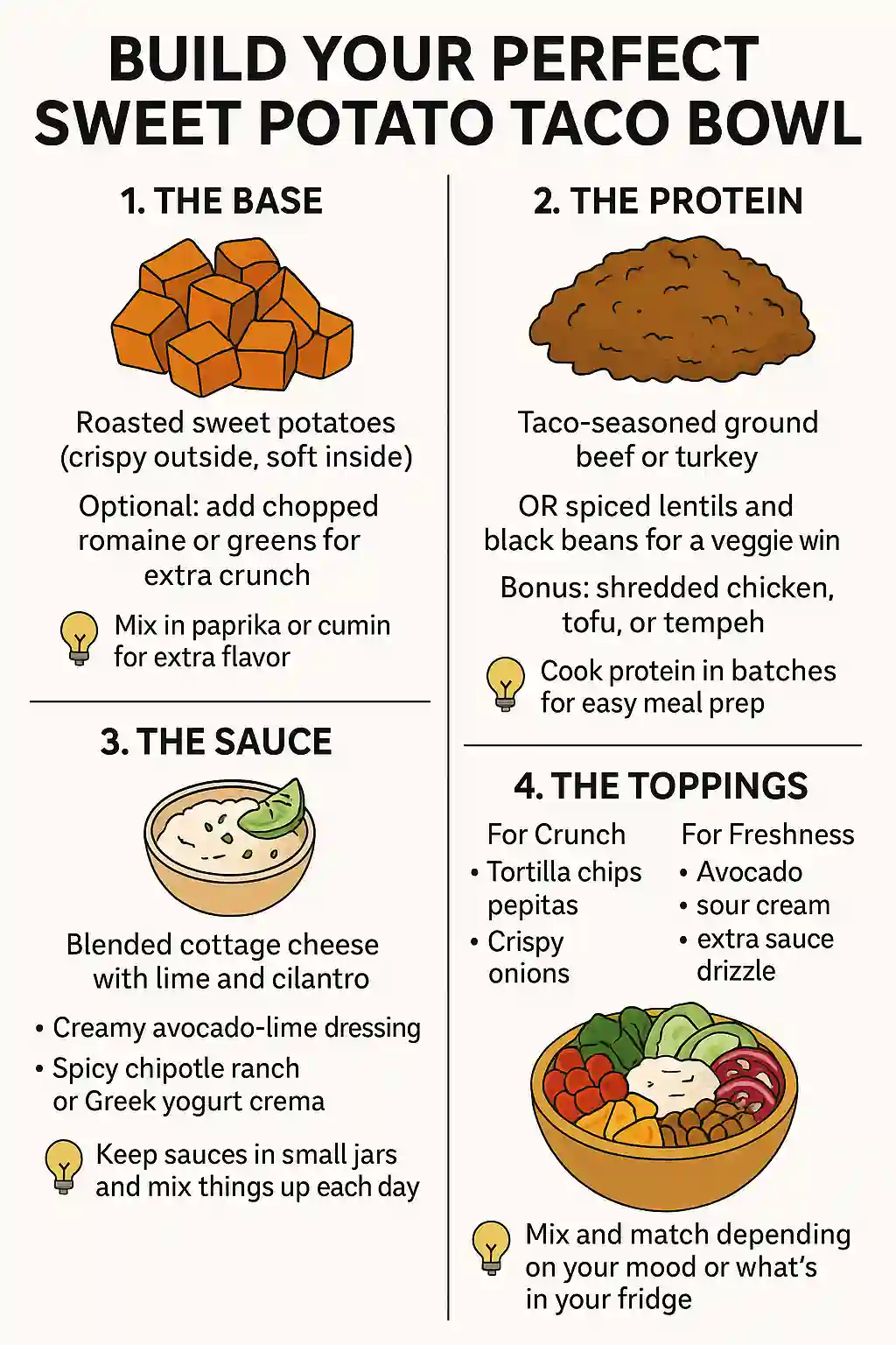 sweet potato taco bowl prep sweet potato taco bowl prep
