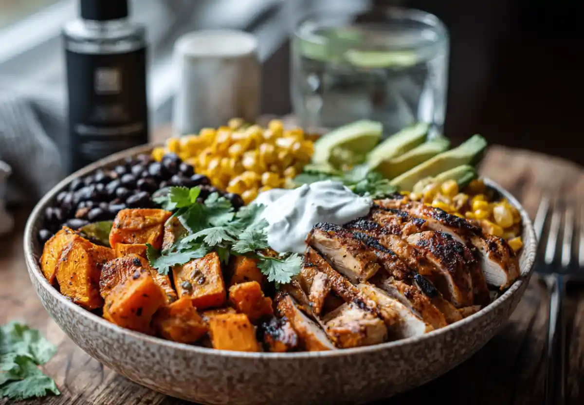 High-Protein Sweet Potato Taco Bowl (for Muscle Gain) 2 sweet potato