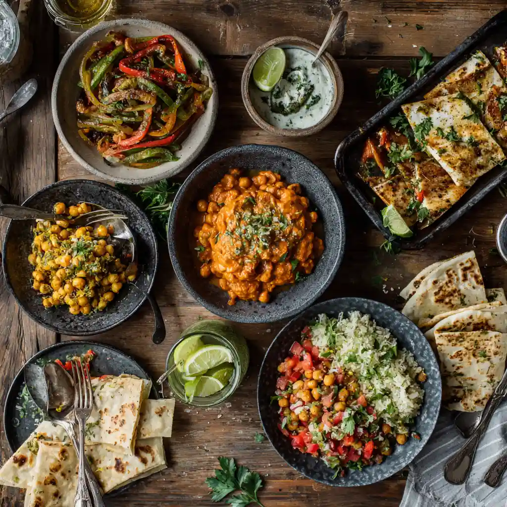 Easy Dinner Recipes: 7 Quick Ideas to Make Weeknights Stress-Free 2 u3316835771 Overhead shot of a rustic wooden dinner table set d9ebfeb9 4a74 4175 8cc1 19c0eb54bc77 0 compressed