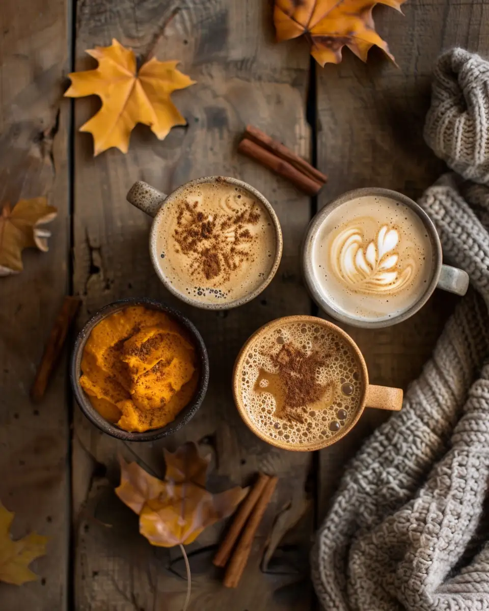 Pumpkin Spice Coffee: 7 Best Recipes to Warm Your Fall Mornings 2 u3316835771 Prompt Overhead flat lay of a cozy fall coffee sc 3dd6c5e9 aca2 4210 bf86 5814e99e9137 1 compressed