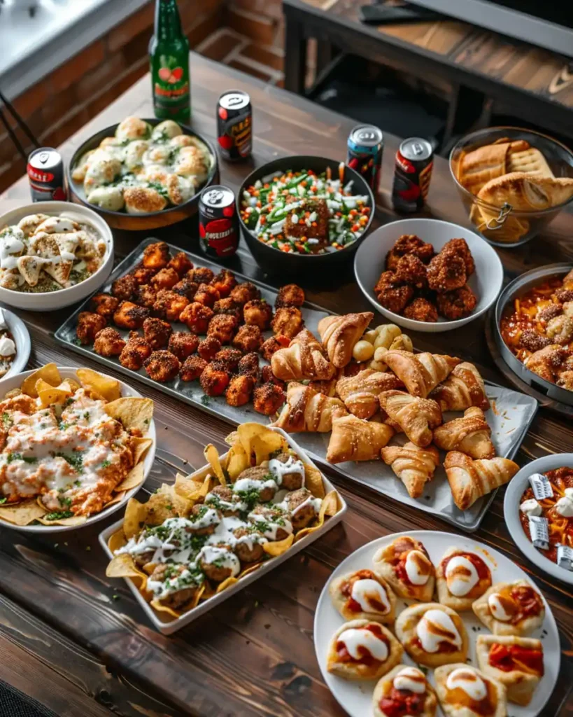 Football Party Finger Foods Everyone Loves! 7 Best Recipes to Wow Your Guests 3 u3316835771 Realistic overhead photo of a game day food sprea 6323ed64 f952 4ec8 8aac b5959df83c50 0 compressed