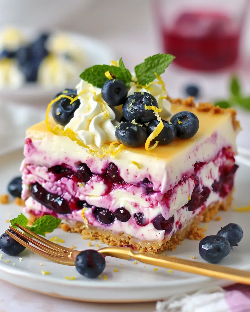 Lemony Blueberry No-Bake Delight Lemony Blueberry No-Bake Delight