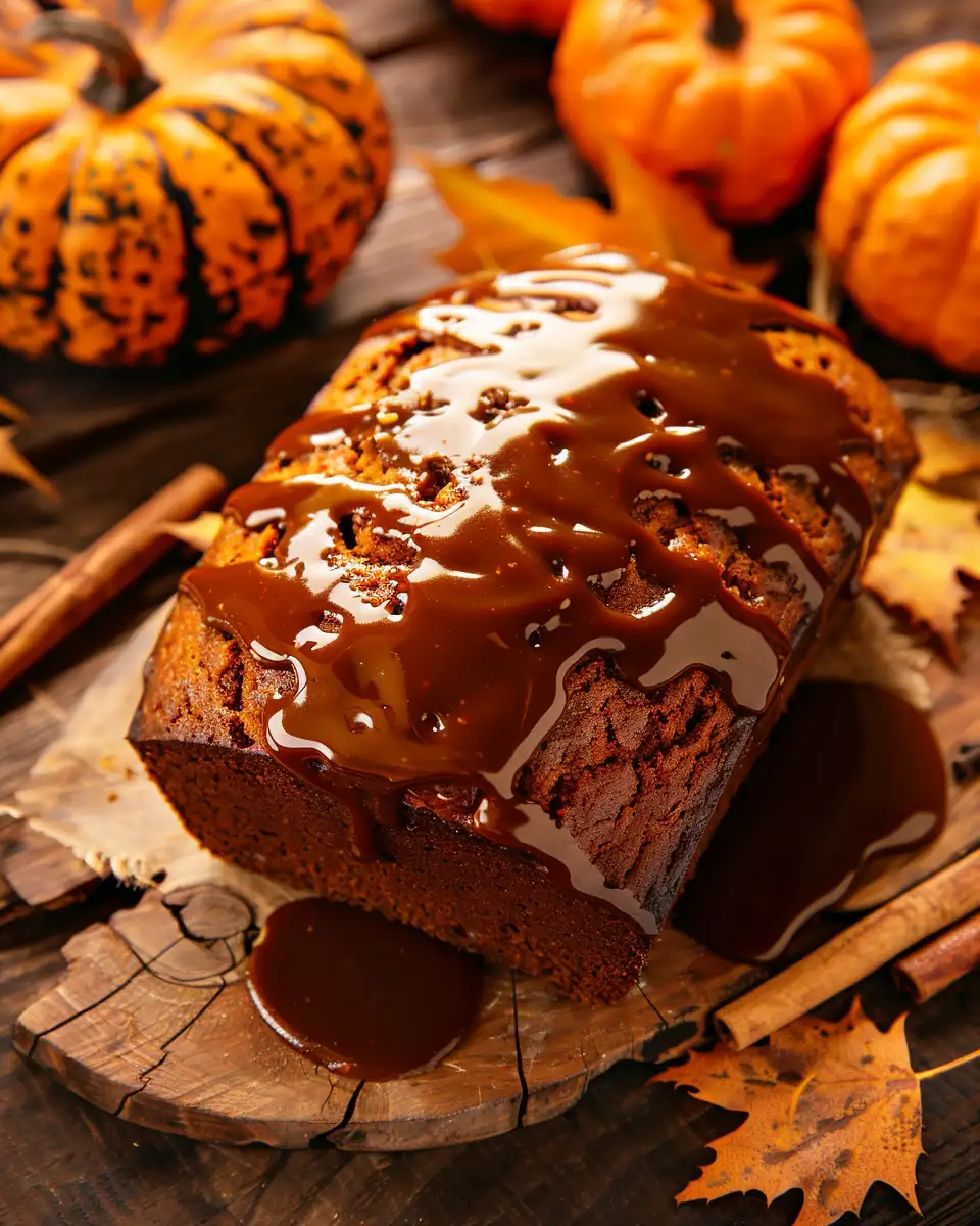 Pumpkin Bread with Brown Butter Maple Icing Pumpkin Bread with Brown Butter Maple Icing