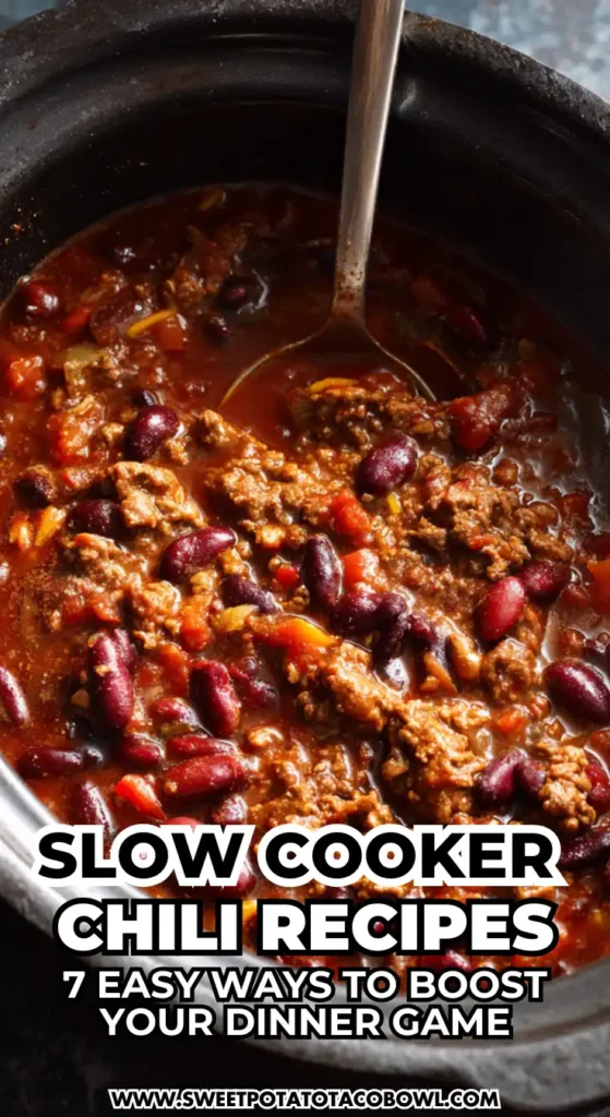 Slow Cooker Chili Recipes: 7 Easy Ways to Boost Your Dinner Game 4 SweetPotato 4 compressed
