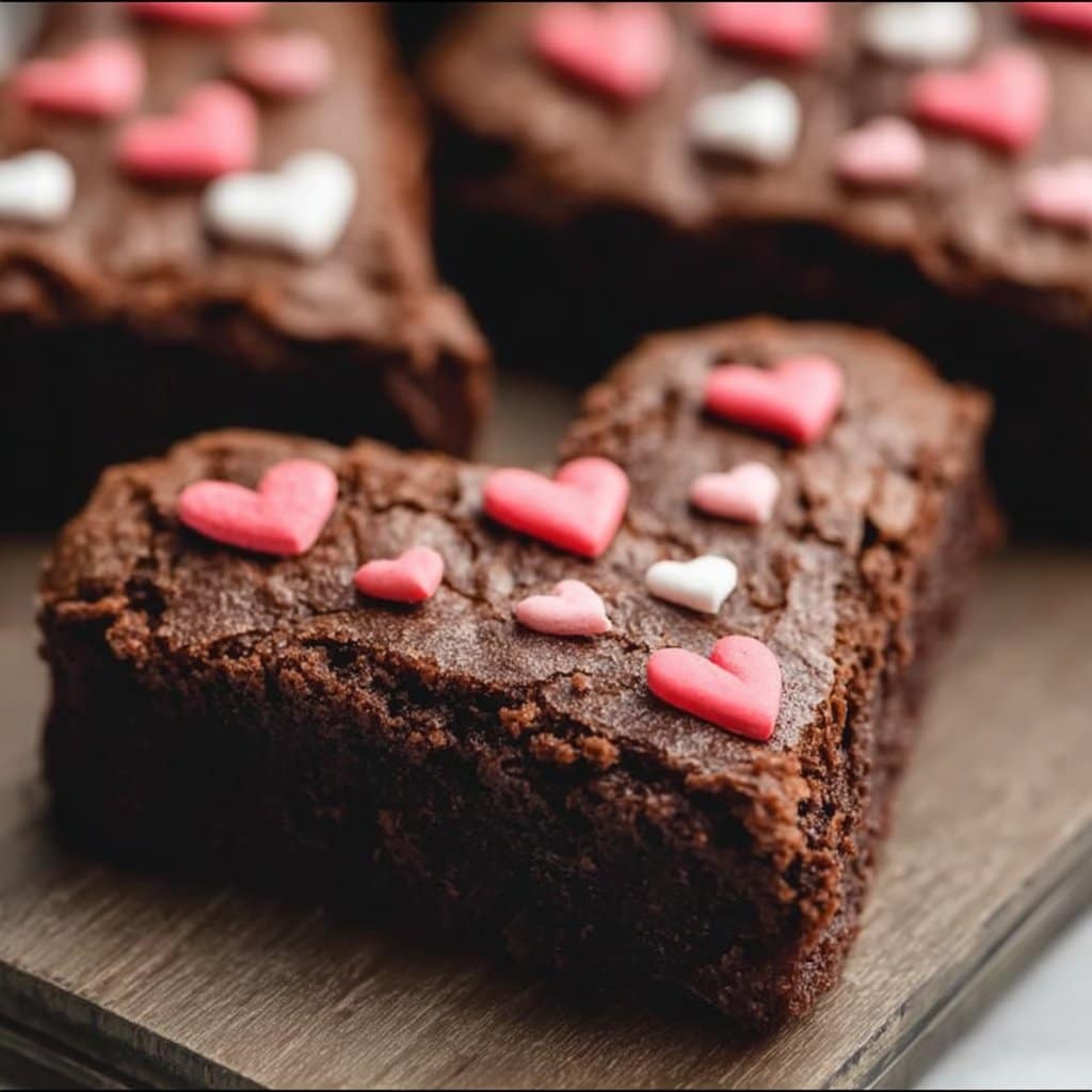 Heart Shaped Brownies Recipe