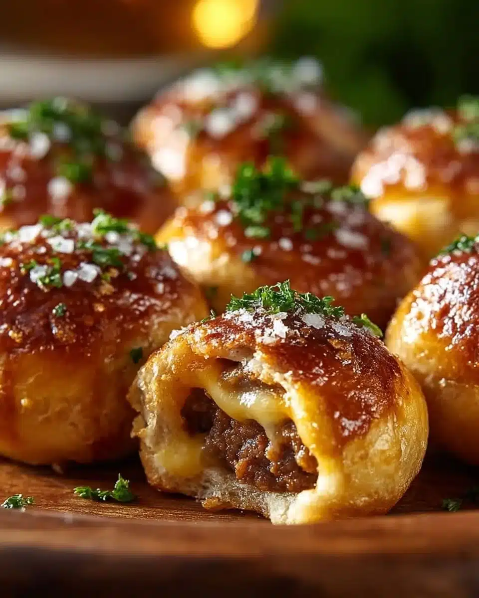 Garlic Parmesan Cheeseburger Bombs Recipe 9 Garlic Parmesan Cheeseburger Bombs Recipe