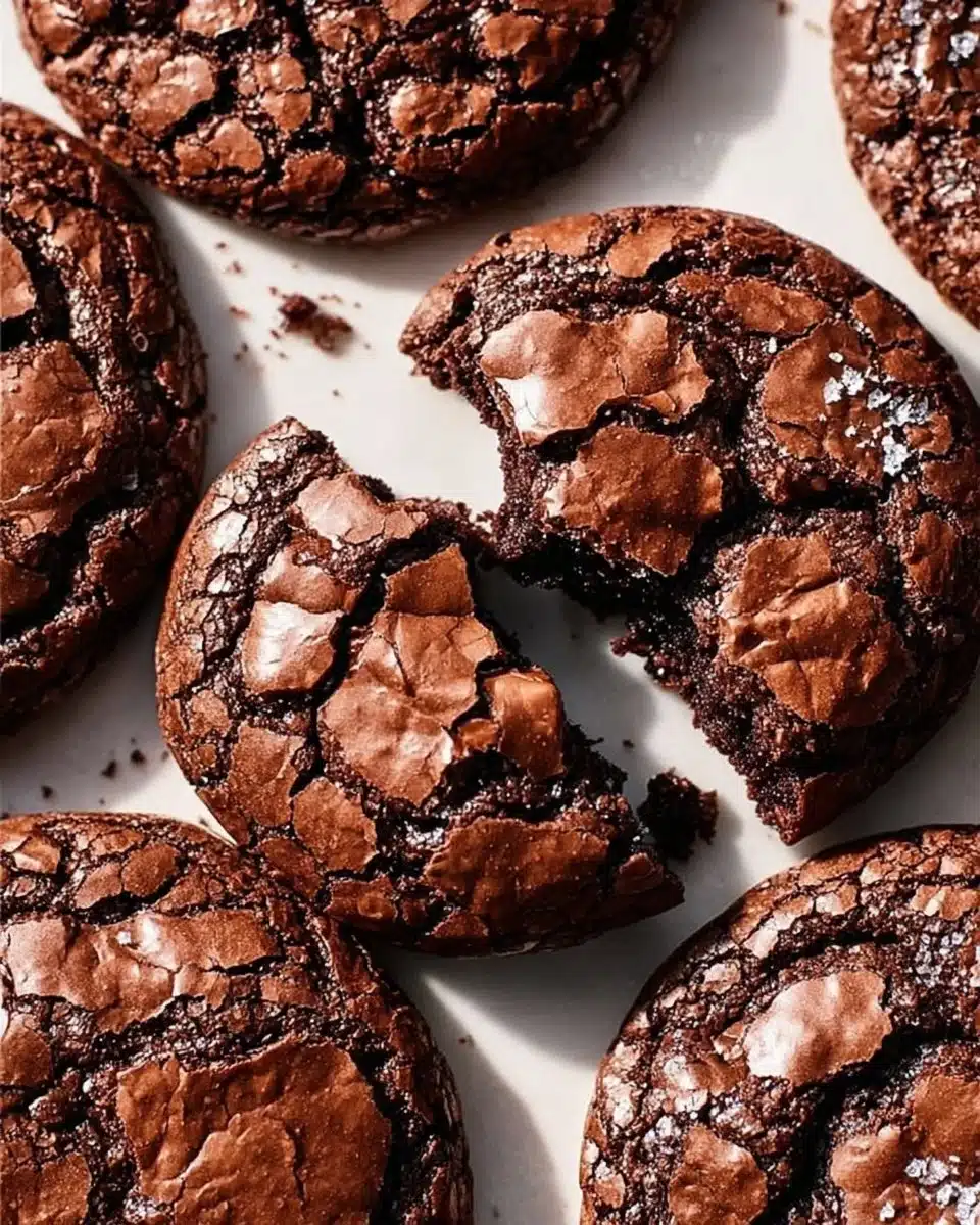 Gourmet brownie cookies stacked with chocolate and nuts