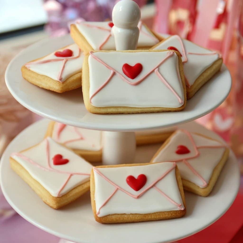 Valentine Heart Envelope Cookies