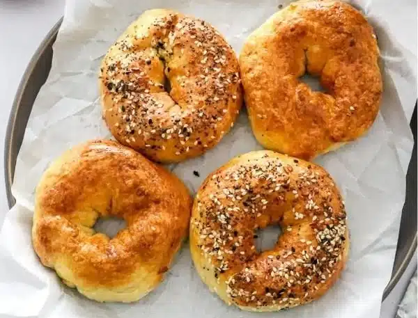 Air Fryer Protein Bagels