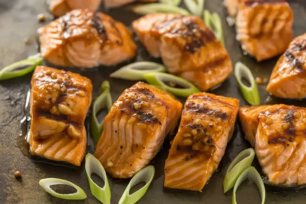 Crispy Air Fryer Honey Garlic Salmon Bites: Easy & Delicious! 2 crispy air fryer honey garlic salmon bites easy 2026 01 02 012048