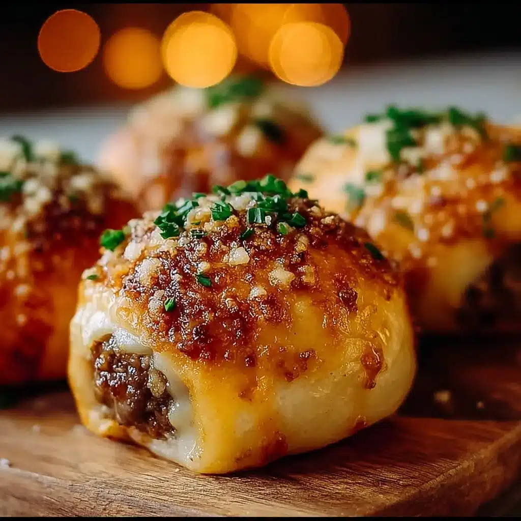 Garlic Parmesan Cheeseburger Bombs
