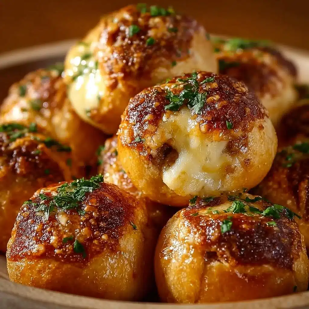 Garlic Parmesan Cheeseburger Bombs