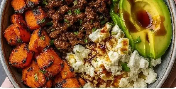 Ground Beef Hot Honey Bowl