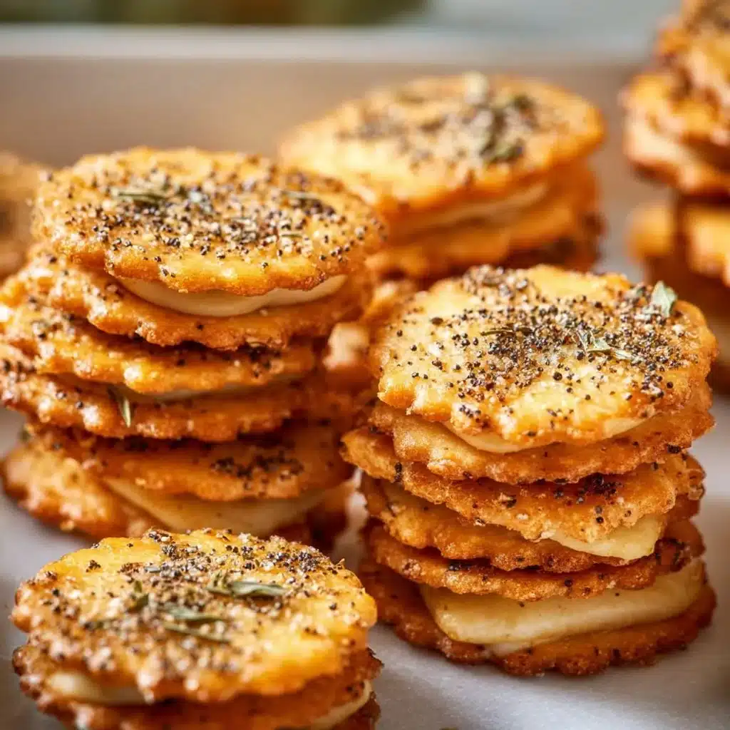Delicious Ritz Cracker Sandwiches for party appetizers