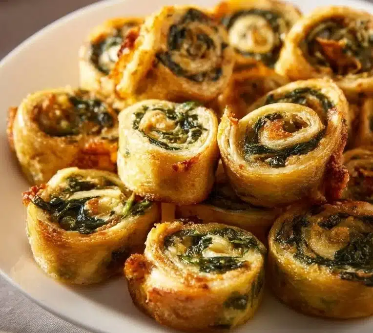 Spinach Dip in Bite-Sized Pinwheels