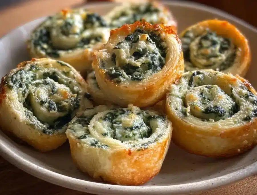 Spinach Dip in Bite-Sized Pinwheels